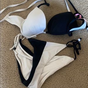 Victory used black white bikini